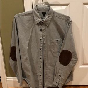 Grey button down with smoker sleeves